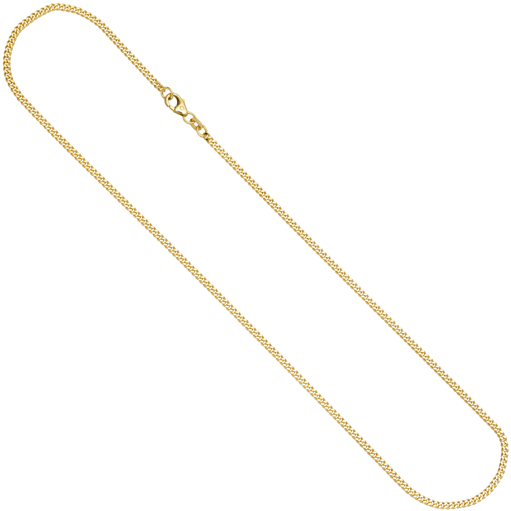 Panzerkette 585 Gelbgold diamantiert 2,2 mm 60 cm Gold Kette Halskette Goldkette