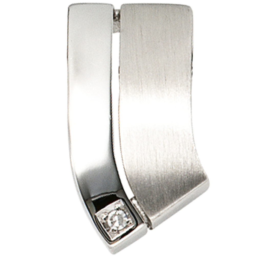 Anhänger 585 Gold Weißgold 1 Diamant 0,01ct. Weißgoldanhänger
