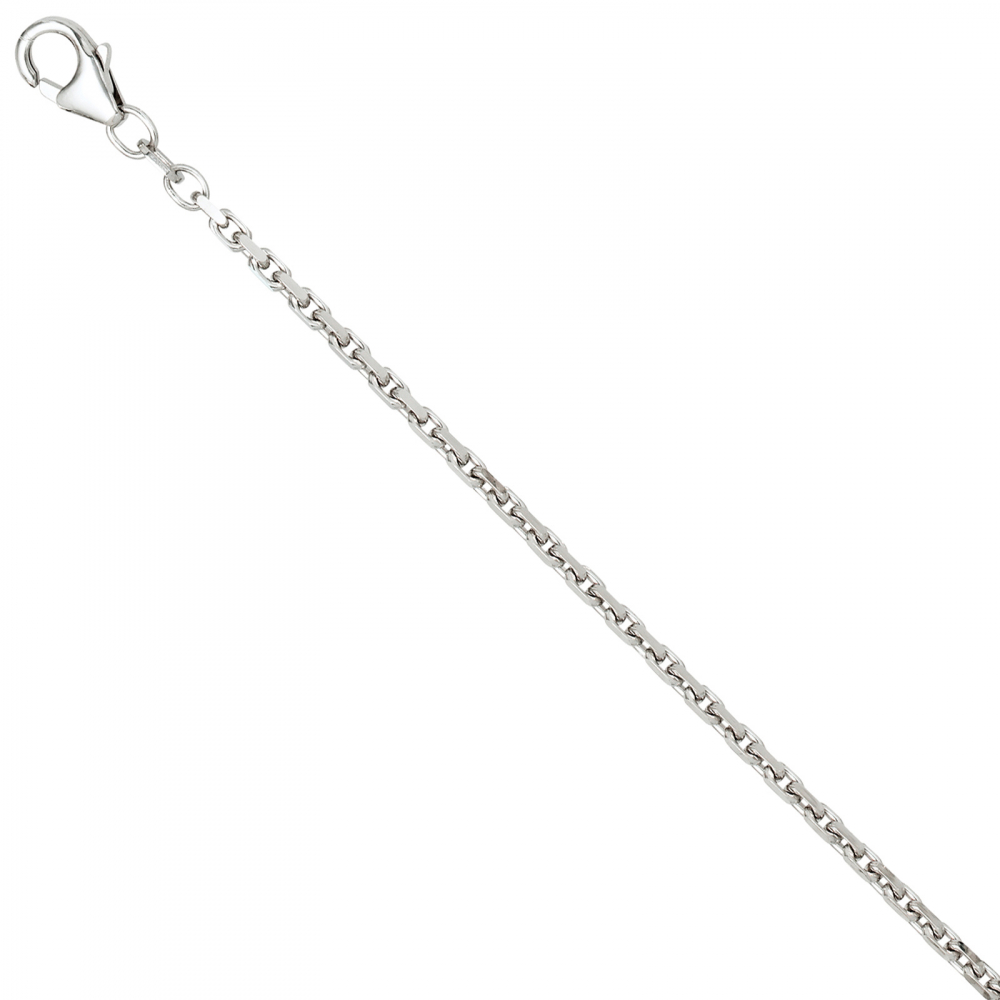 Ankerkette 925 Silber 2 mm 50 cm Halskette Kette Silberkette Karabiner