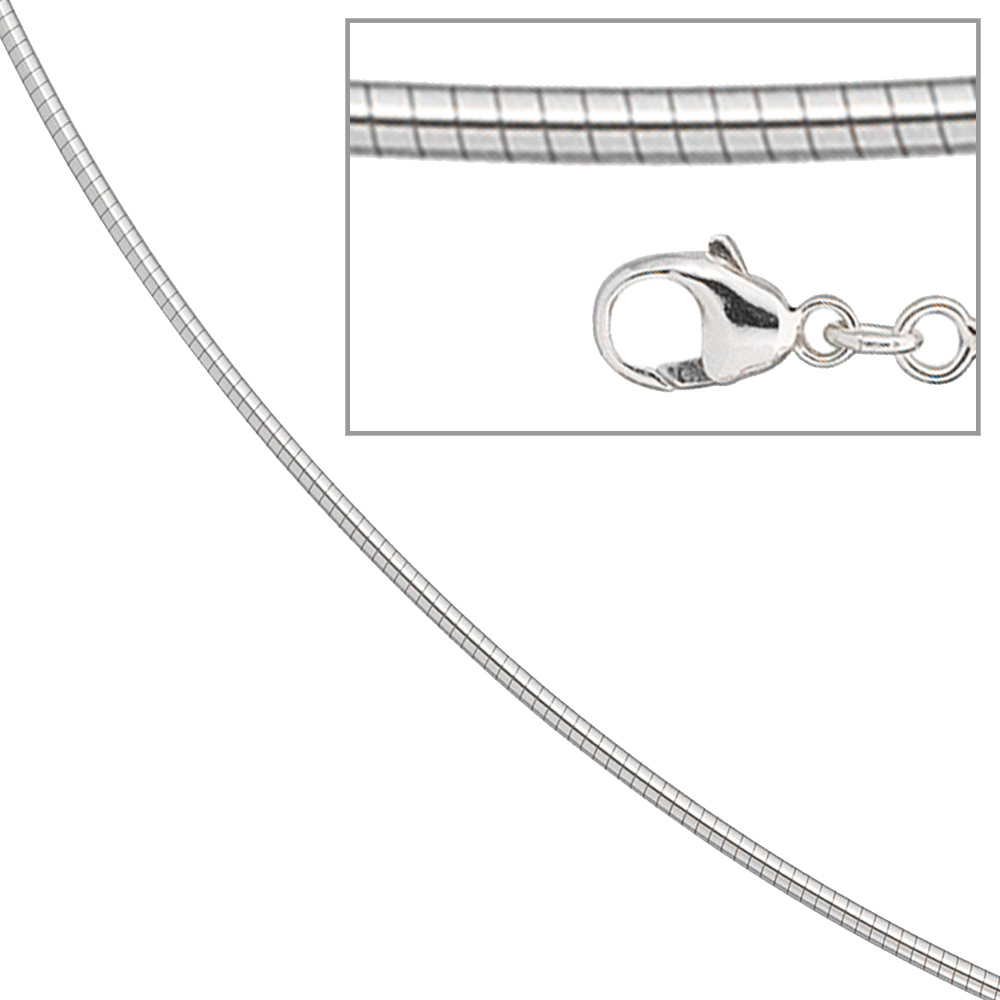 Halsreif 585 Weißgold 1,1 mm 50 cm Gold Kette Halskette Weißgoldhalsreif