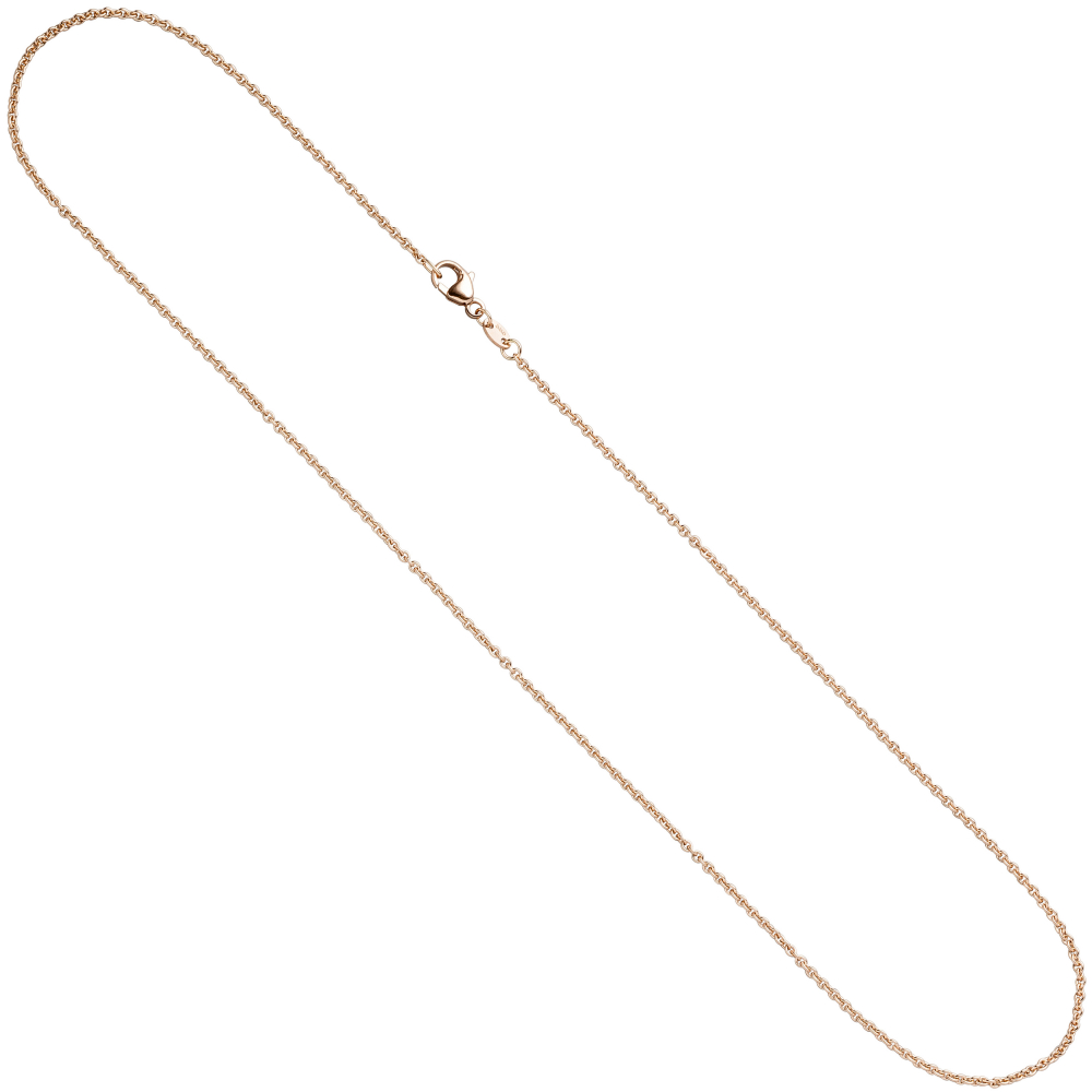 Ankerkette 585 Rotgold 1,5 mm 42 cm Gold Kette Halskette Rotgoldkette Karabiner