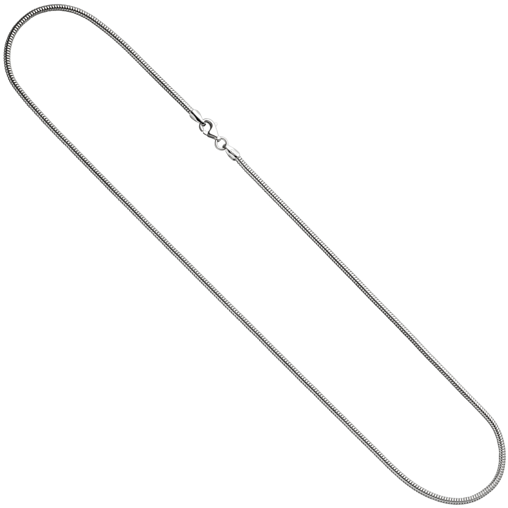 Schlangenkette 925 Silber 1,9 mm 45 cm Halskette Kette Silberkette Karabiner