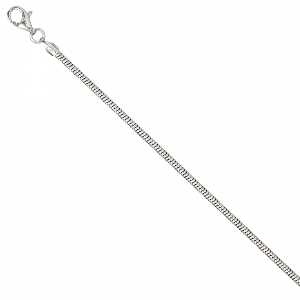 Schlangenkette 925 Silber 1,9 mm 45 cm Halskette Kette Silberkette Karabiner