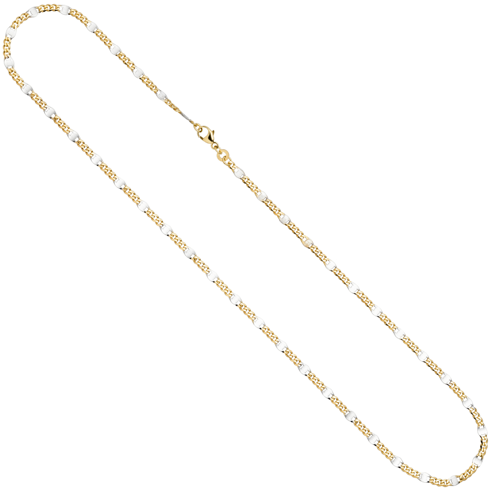 Steg-Panzerkette 333 Gelbgold massiv 2 mm 45 cm Gold Kette Halskette Goldkette