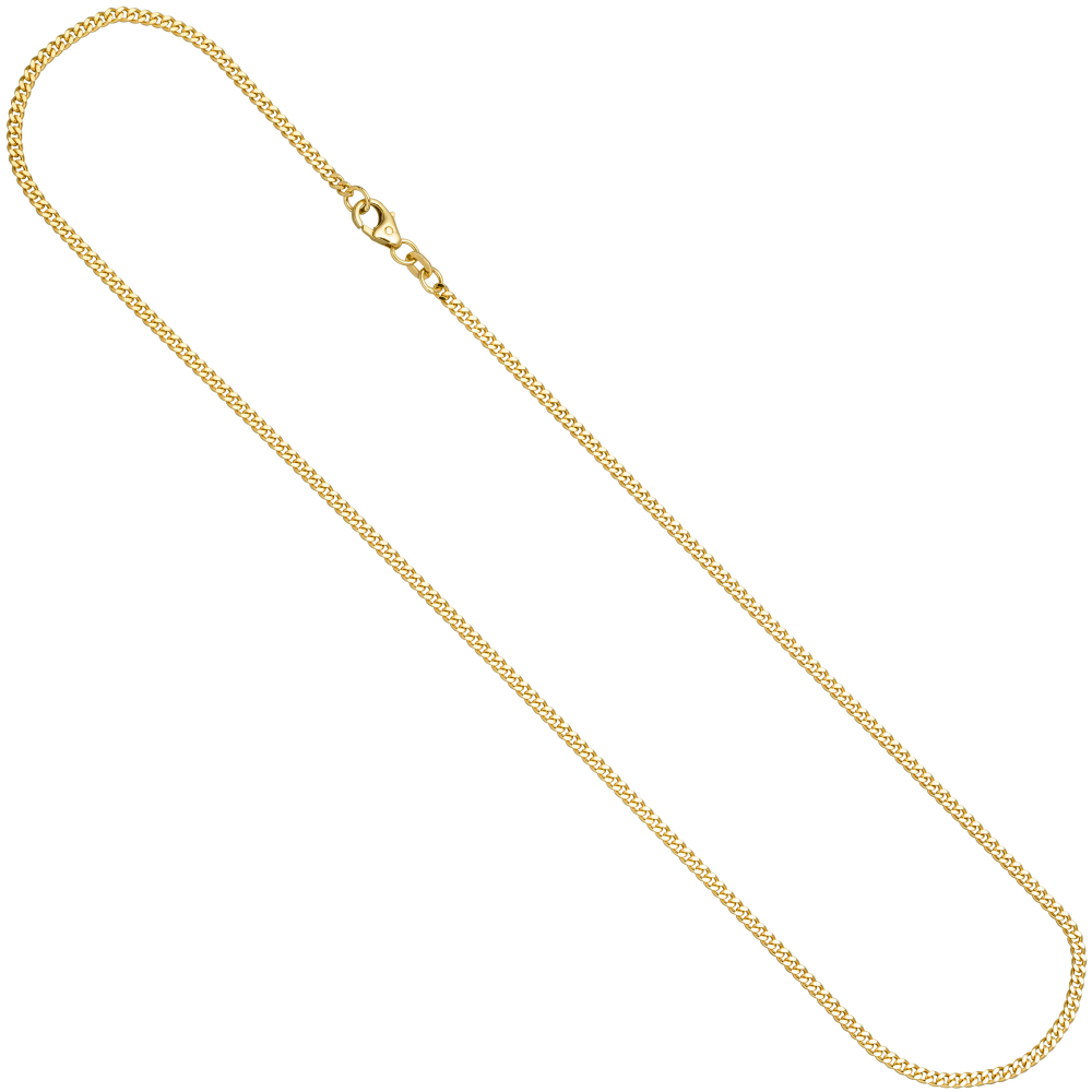 Panzerkette 333 Gelbgold massiv 2,6 mm 60 cm Gold Kette Halskette Goldkette