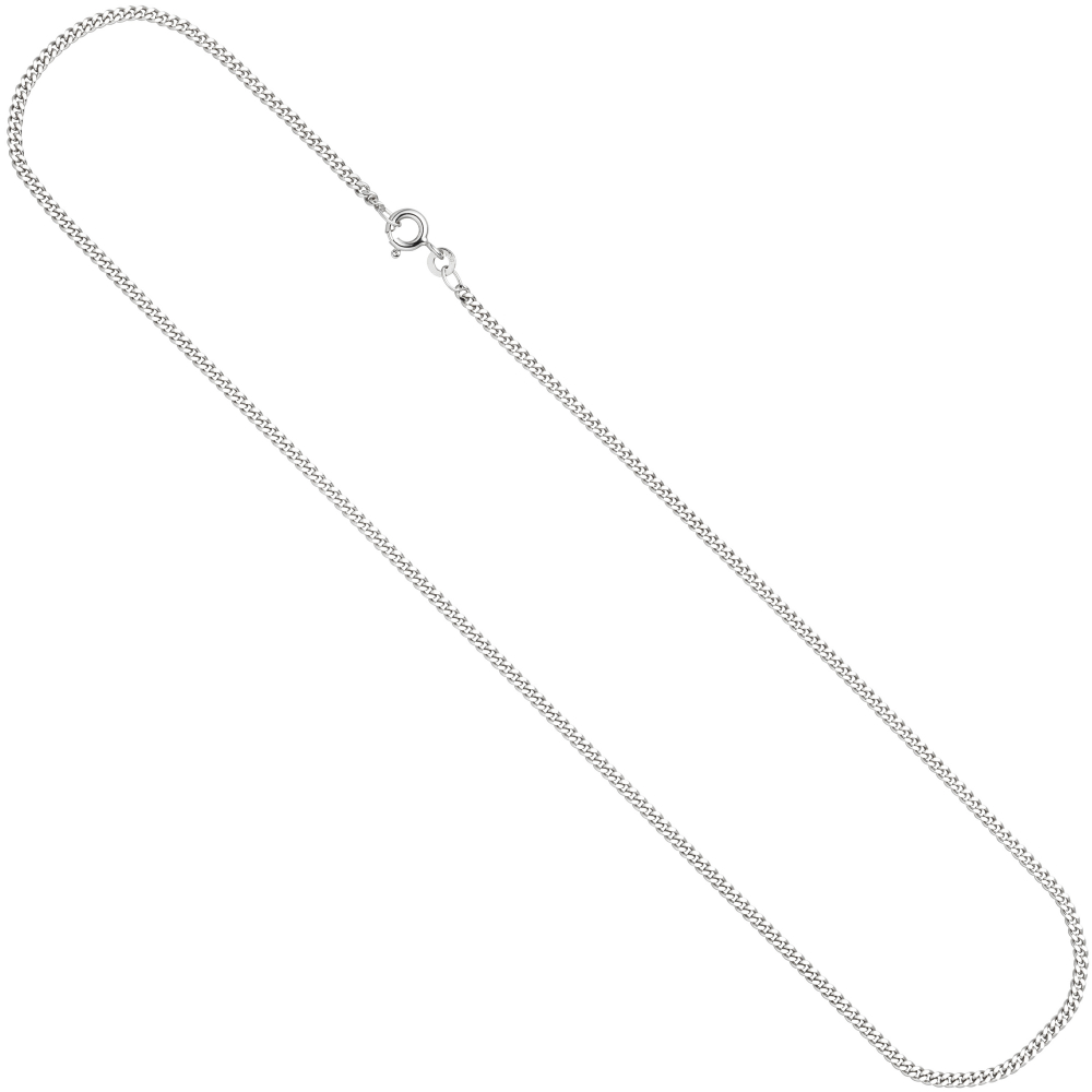 Panzerkette 333 Weißgold 2,1 mm 42 cm Gold Kette Halskette Weißgoldkette