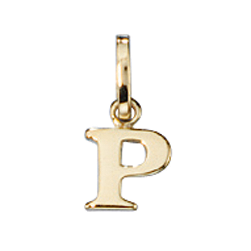 Anhänger Buchstabe P 333 Gold Gelbgold Buchstabenanhänger