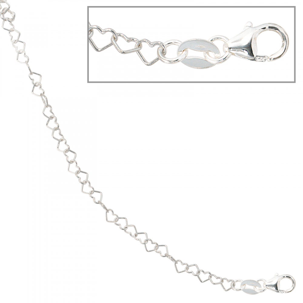 Kinder Armband Herzen Herzchen 925 Silber 14,5 cm Herzarmband Kinderarmband