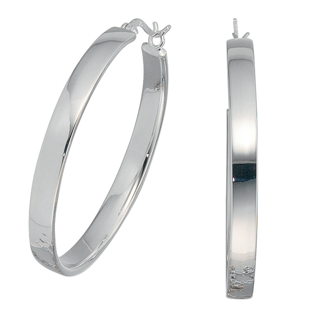 Creolen rund 925 Sterling Silber Ohrringe Silberohrringe Silbercreolen