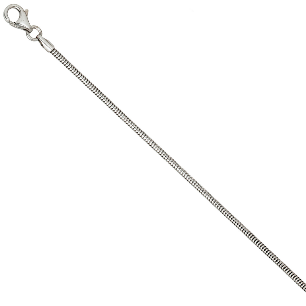 Schlangenkette 925 Silber 1,6 mm 80 cm Halskette Kette Silberkette Karabiner