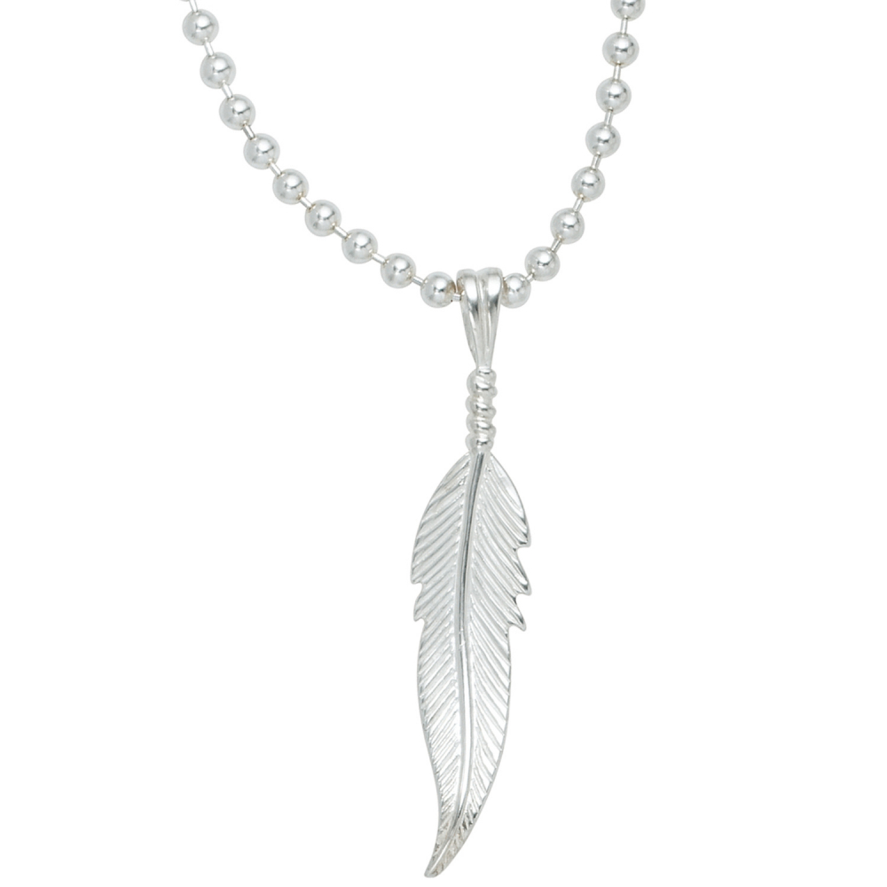 Anhänger Feder 925 Sterling Silber