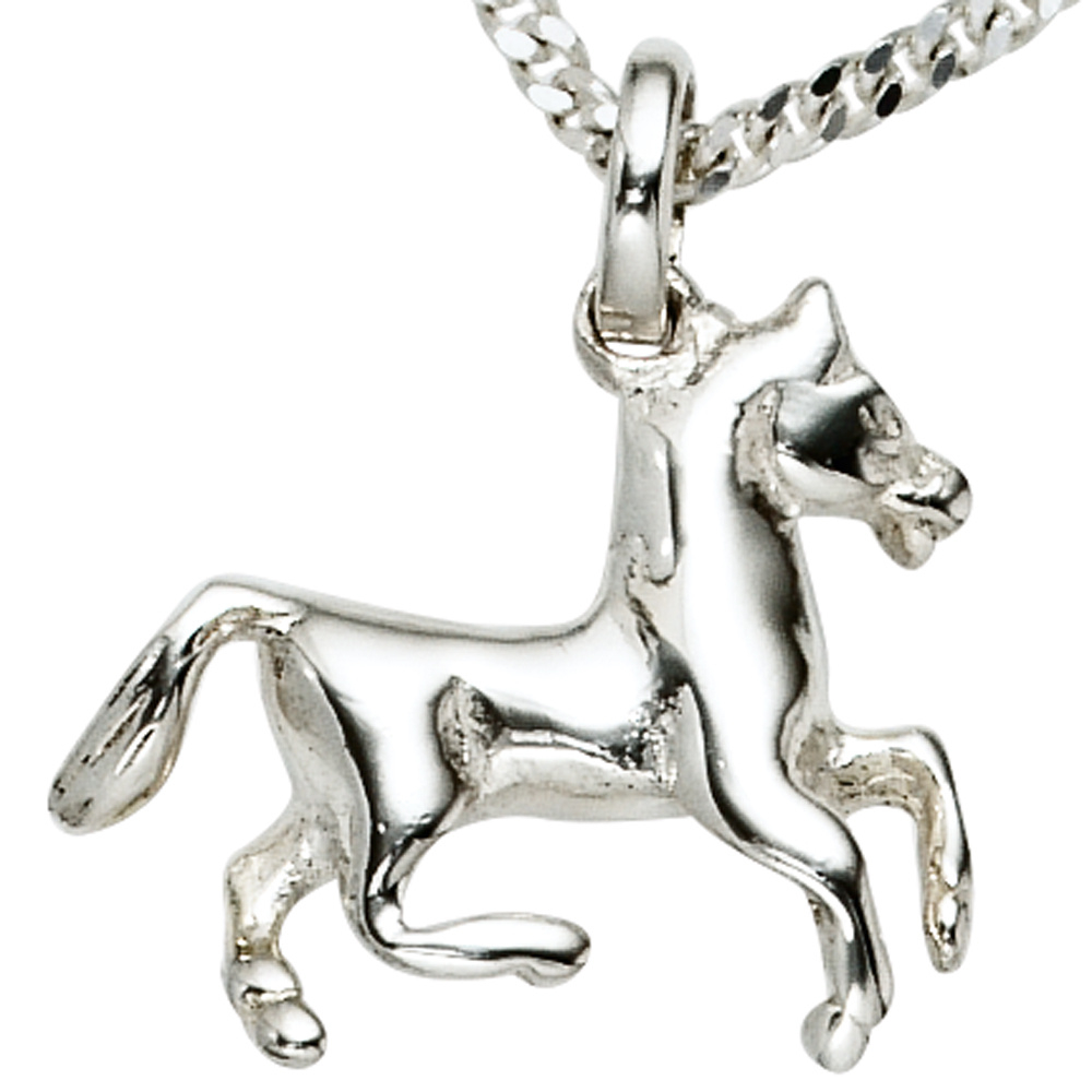 Kinder Anhänger Pferd 925 Sterling Silber Pferdeanhänger Kinderanhänger
