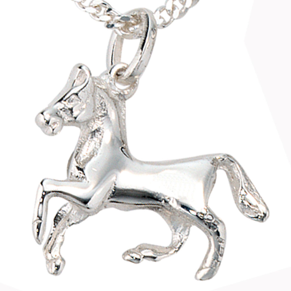 Kinder Anhänger Pferd 925 Sterling Silber Pferdeanhänger Kinderanhänger