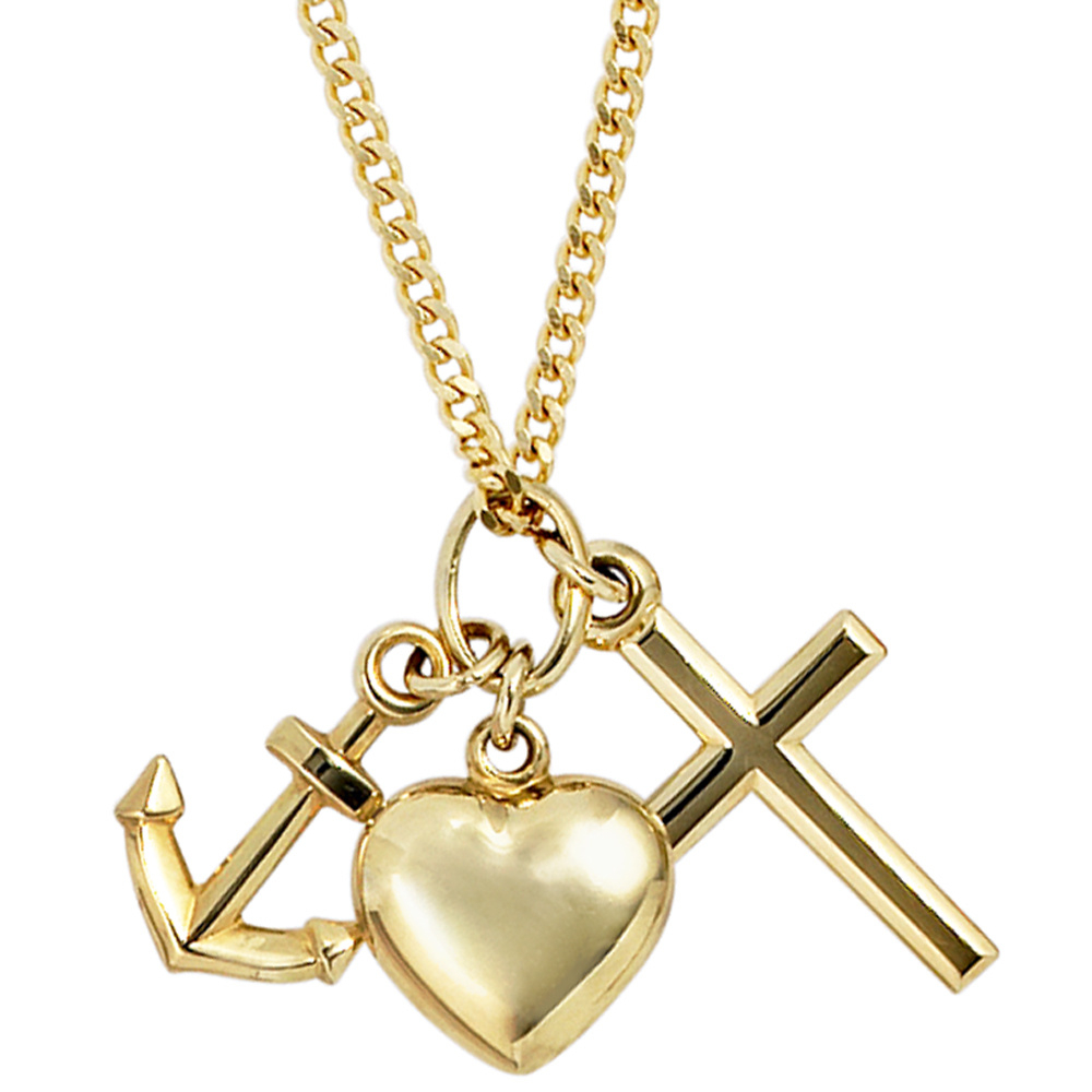Anhänger Glaube Liebe Hoffnung 333 Gold Gelbgold