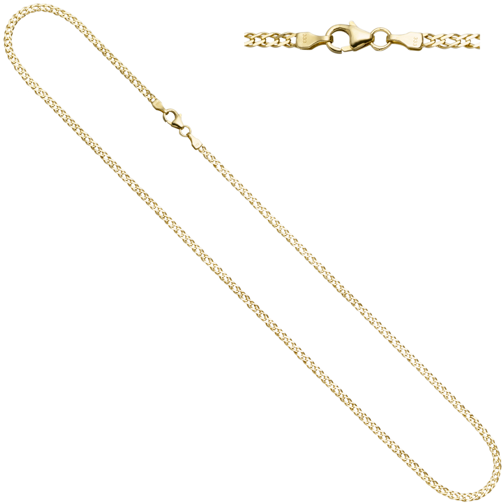 Zwillings-Panzerkette 333 Gelbgold 2,7 mm 50 cm Gold Kette Halskette Goldkette