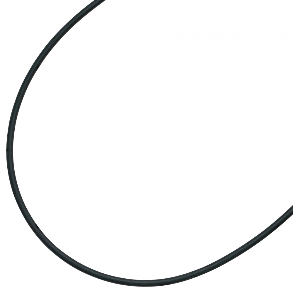 Halskette Kautschuk schwarz mit 925 Silber 38 cm Kautschukkette