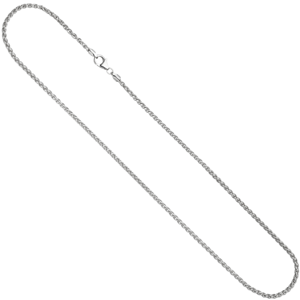 Zopfkette 925 Sterling Silber 2,2 mm 45 cm Halskette Kette Silberkette Karabiner