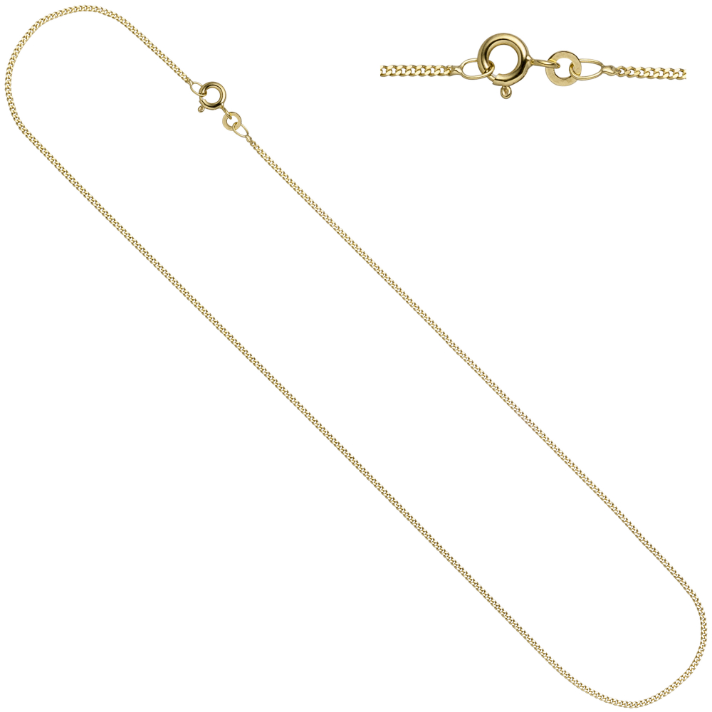 Panzerkette 585 Gelbgold 1,7 mm 45 cm Gold Kette Halskette Goldkette Federring