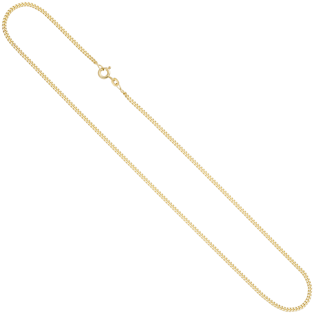 Panzerkette 585 Gelbgold 2,1 mm 42 cm Gold Kette Halskette Goldkette Federring