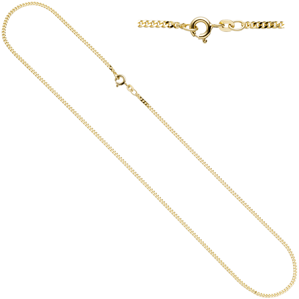 Panzerkette 585 Gelbgold 2,1 mm 45 cm Gold Kette Halskette Goldkette Federring