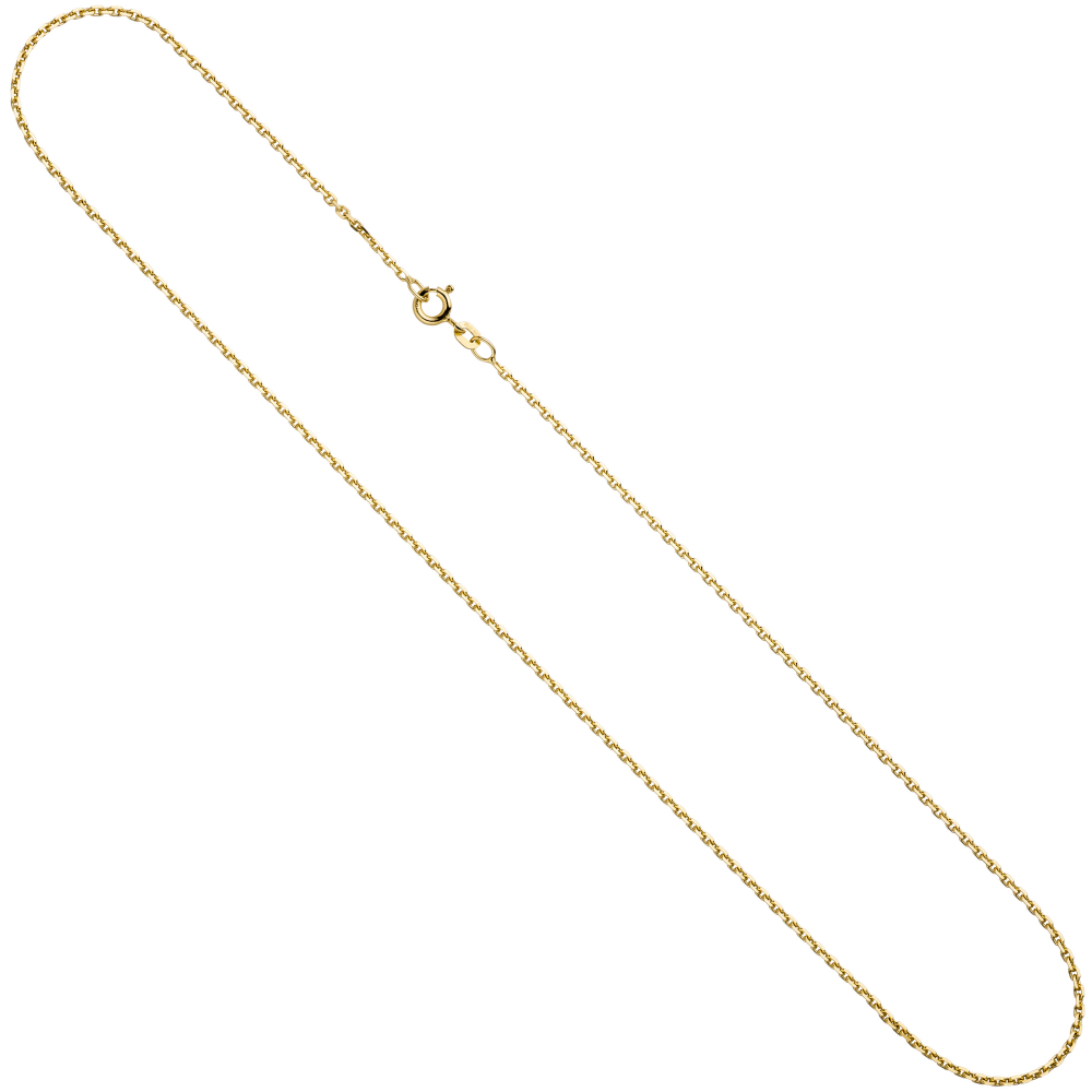 Ankerkette 585 Gelbgold 1,6 mm 45 cm Gold Kette Halskette Goldkette Federring