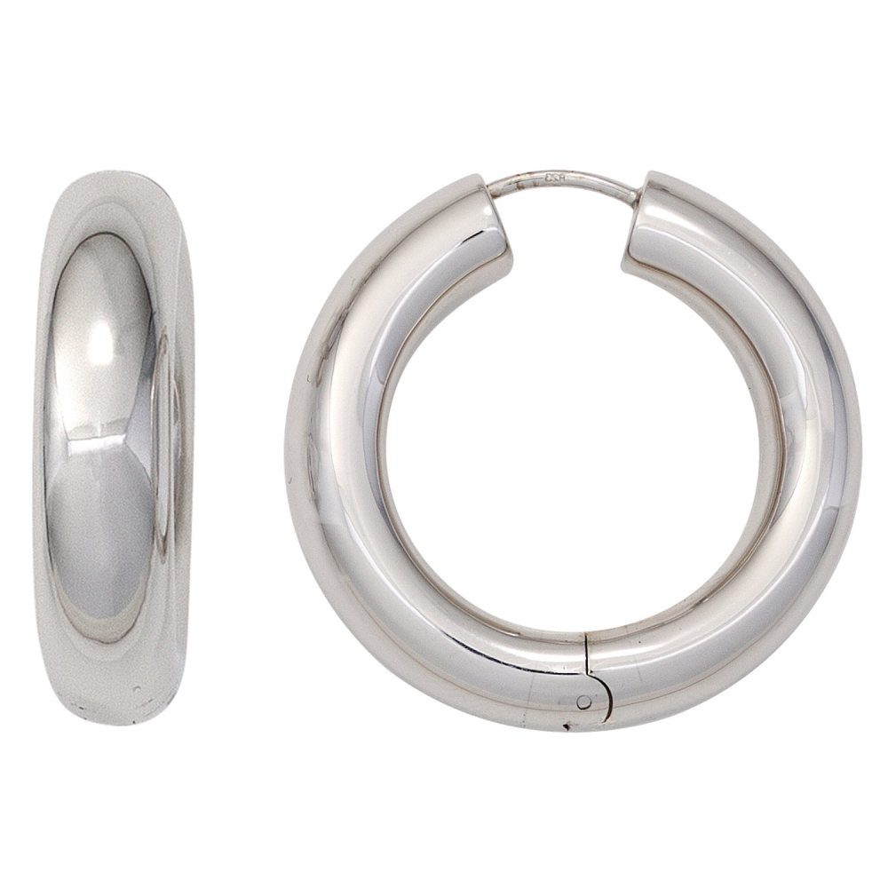 Creolen rund 925 Sterling Silber Ohrringe Silberohrringe Silbercreolen