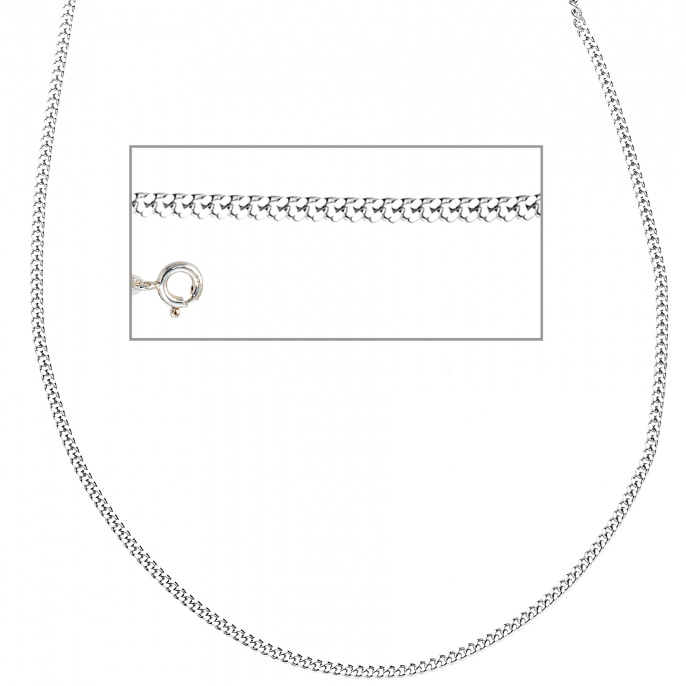 Panzerkette 925 Sterling Silber 2 mm 60 cm Halskette Kette Silberkette Federring