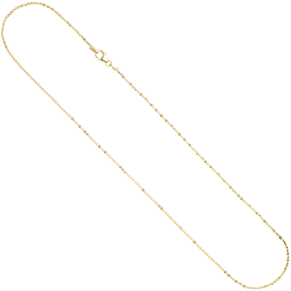 Criss-Cross Kette 333 Gelbgold 1,3 mm 45 cm Gold Halskette Goldkette Karabiner