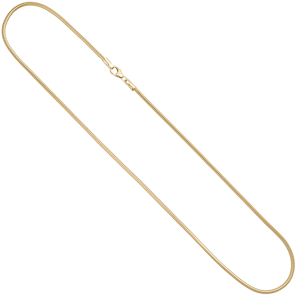 Schlangenkette aus 333 Gelbgold 2,4 mm 42 cm Gold Kette Halskette Goldkette