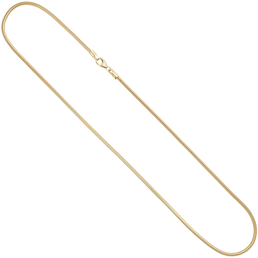 Schlangenkette aus 585 Gelbgold 1,9 mm 50 cm Gold Kette Halskette Goldkette