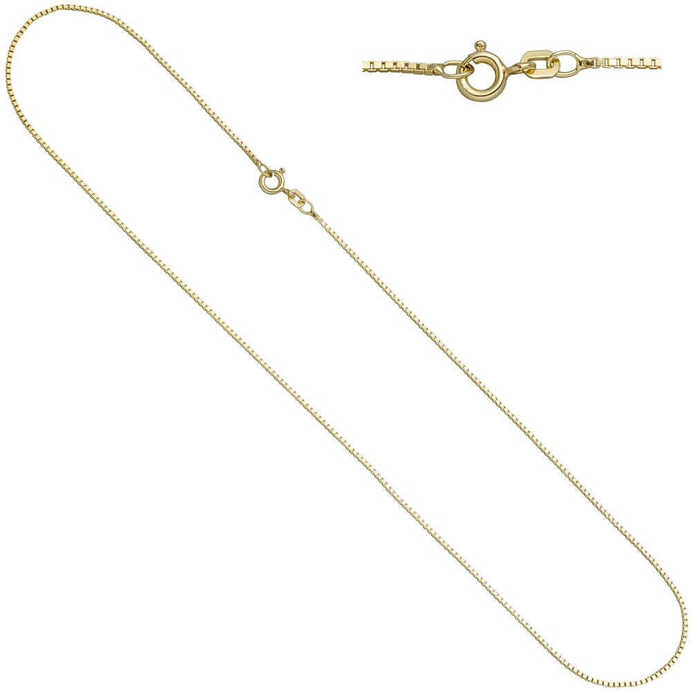Venezianerkette 925 Sterling Silber gold vergoldet 1,3 mm 50 cm Kette Halskette