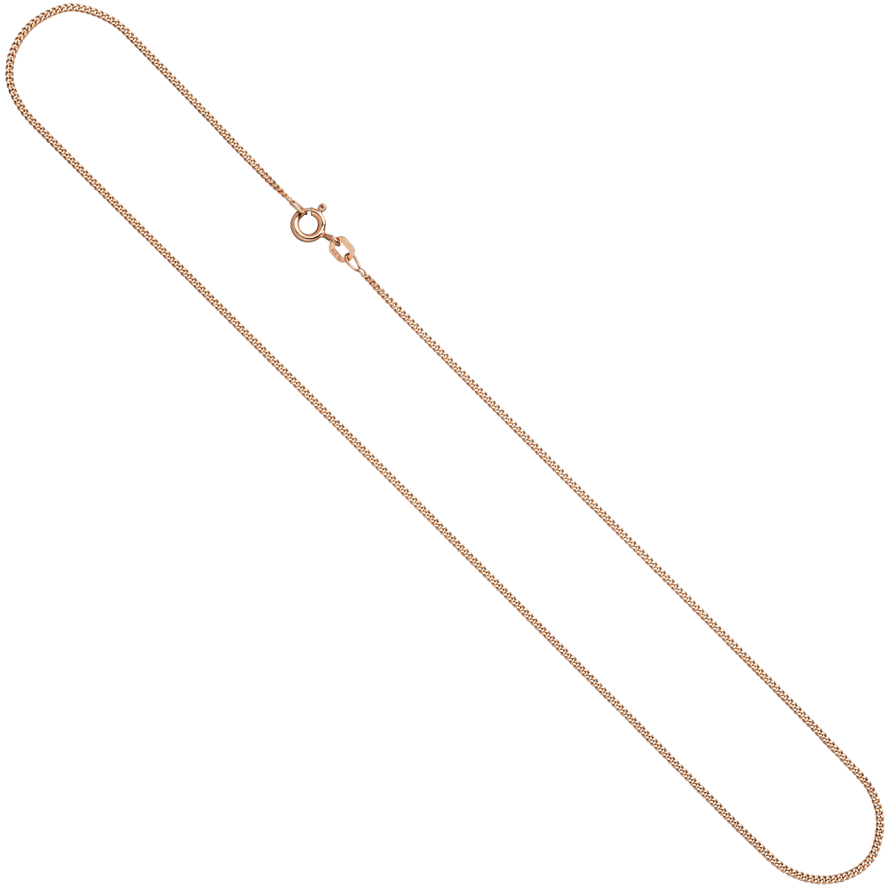 Panzerkette 925 Sterling Silber rotgold vergoldet 1,3 mm 45 cm Kette Halskette