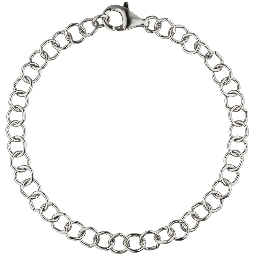 Rundankerarmband 925 Sterling Silber 19 cm Armband Silberarmband Ankerarmband