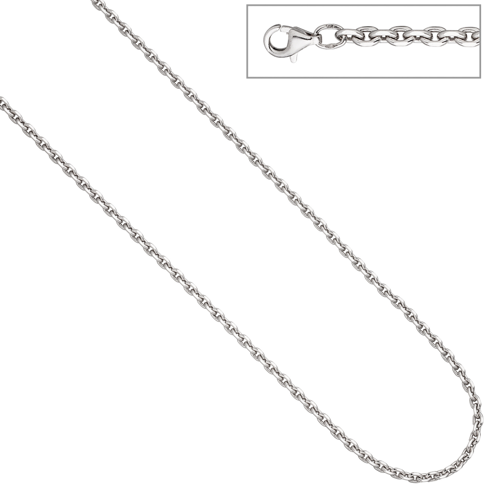 Ankerkette 925 Silber diamantiert 3,4 mm 45 cm Kette Halskette Silberkette
