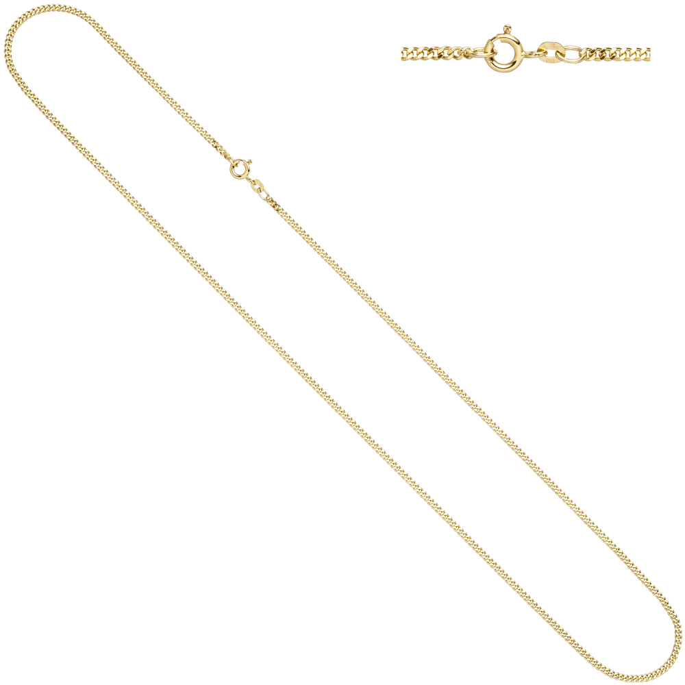 Panzerkette 585 Gelbgold 2,1 mm 55 cm Gold Kette Halskette Goldkette Federring