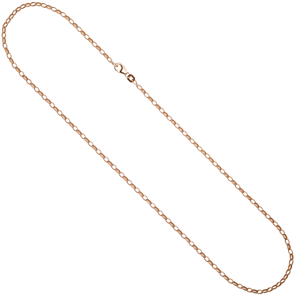 Ankerkette 925 Silber rotgold vergoldet 70 cm Kette Halskette Karabiner