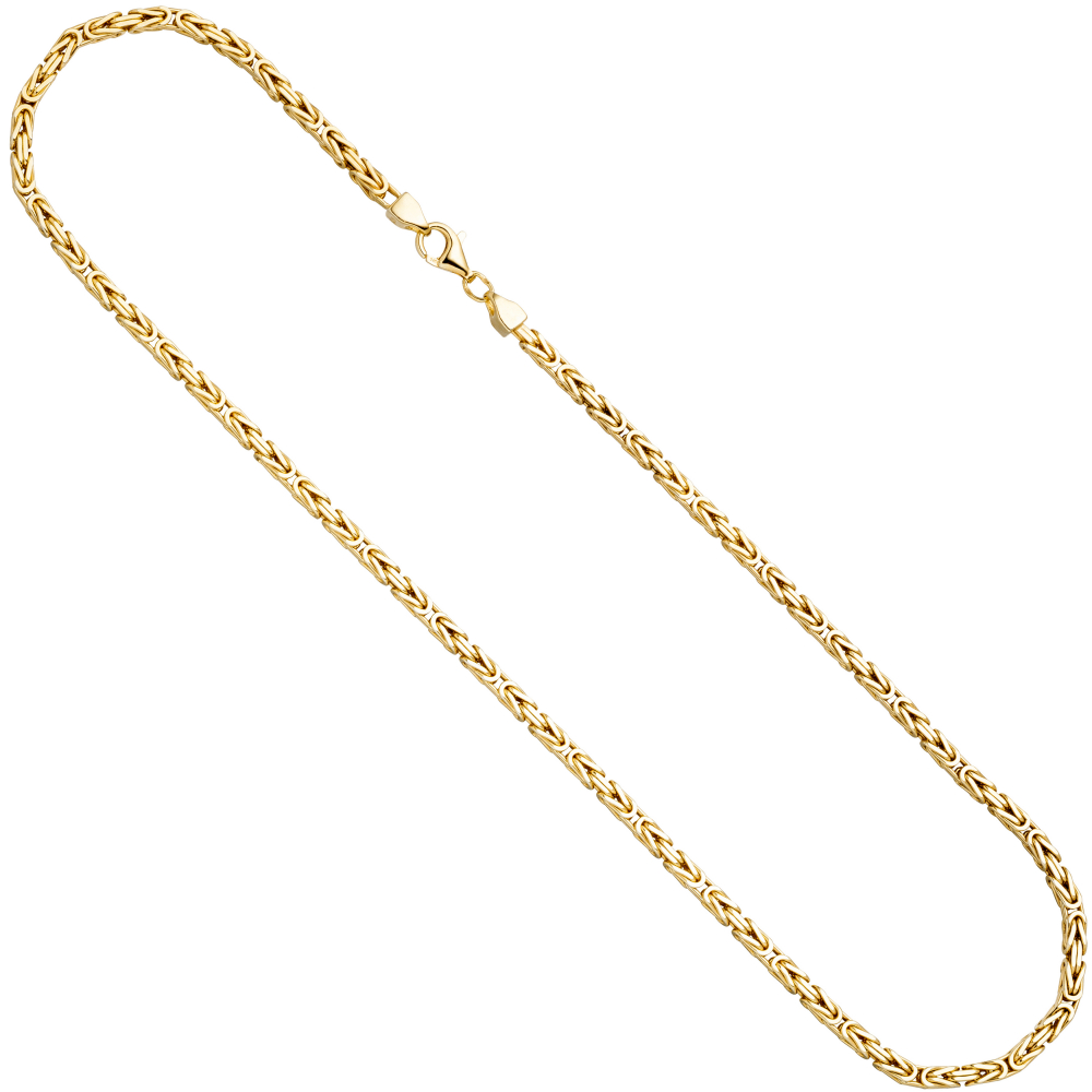 Königskette 925 Sterling Silber gold vergoldet 3,2 mm 45 cm Kette Halskette