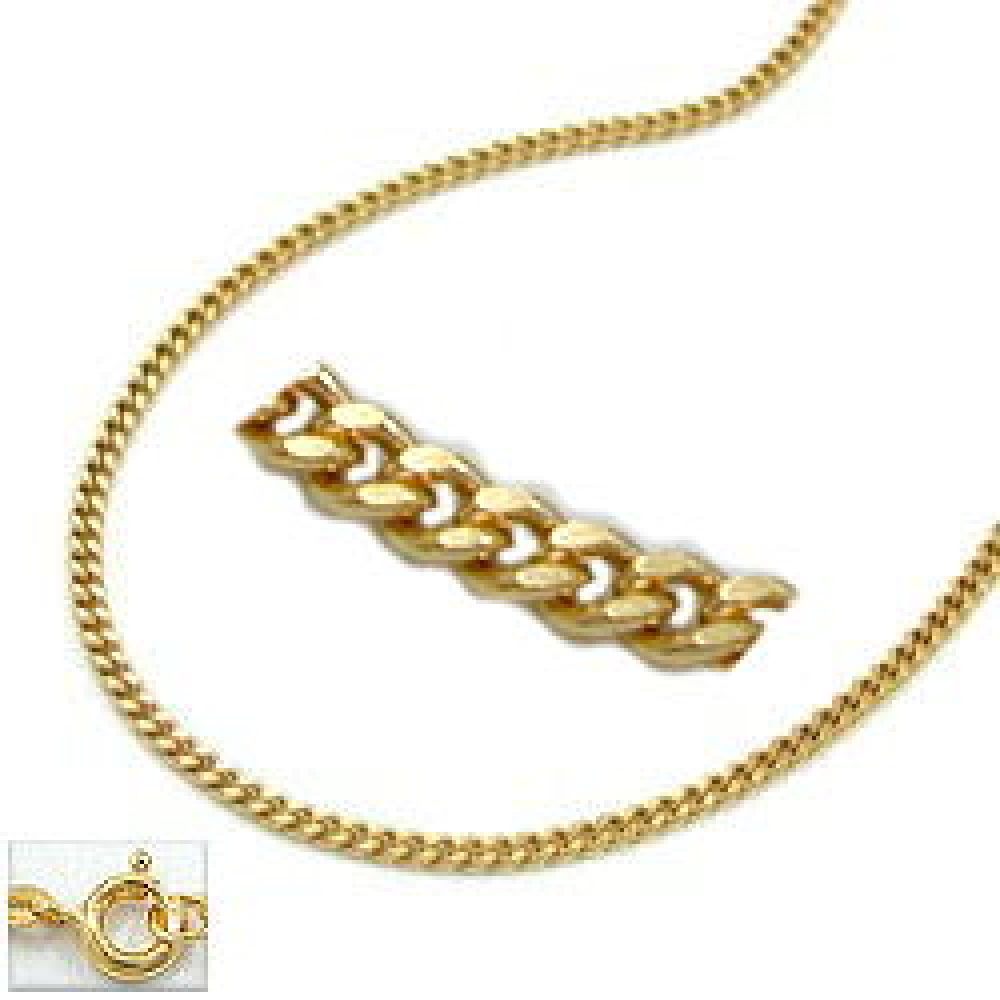 Kette 1,3mm Panzerkette 9Kt GOLD 45cm