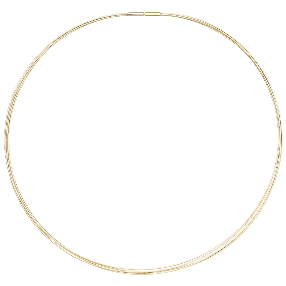 Halsreif 5-reihig 585 Gold Gelbgold 42 cm Goldkette Goldreif