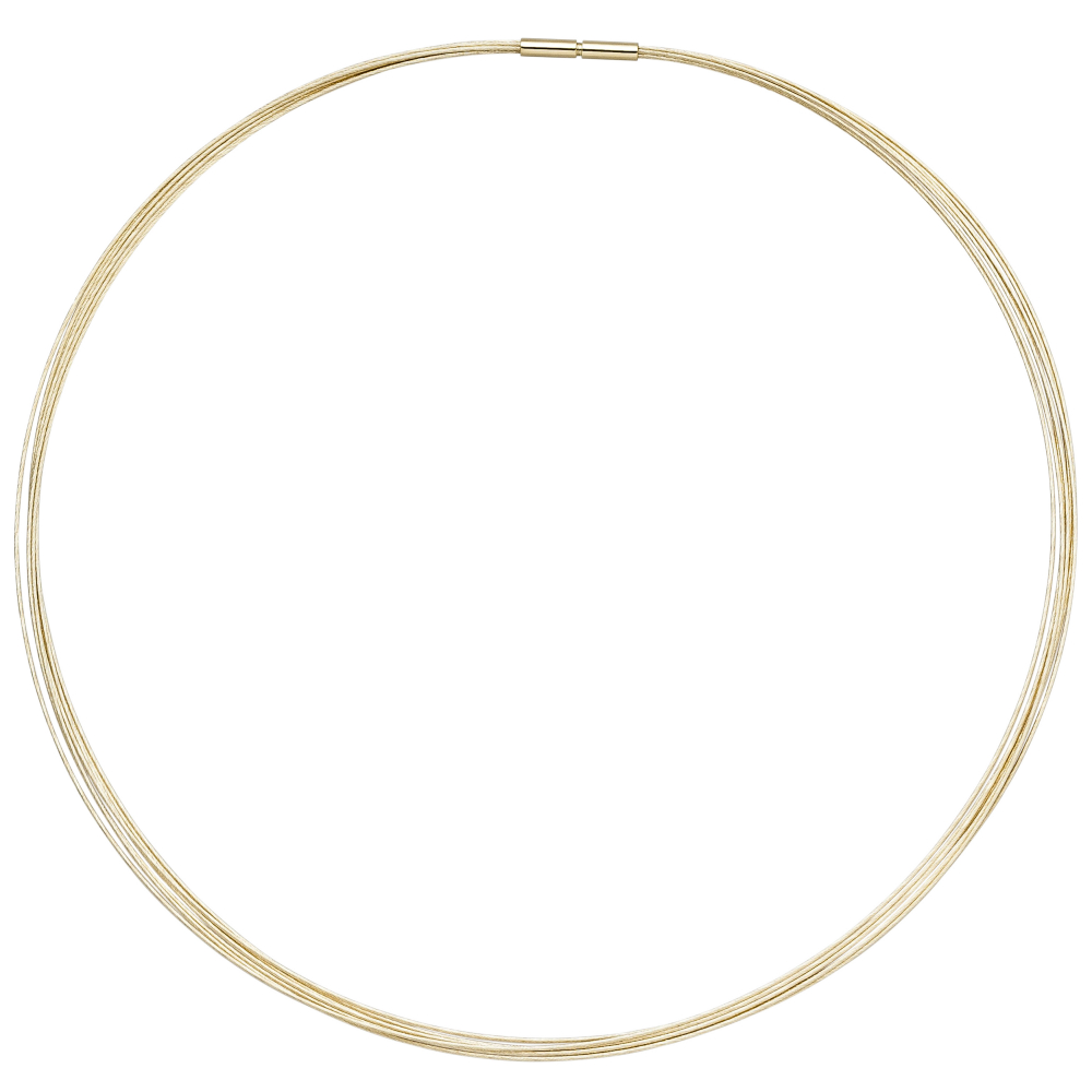 Halsreif 7-reihig 585 Gold Gelbgold 45 cm Goldkette Goldreif