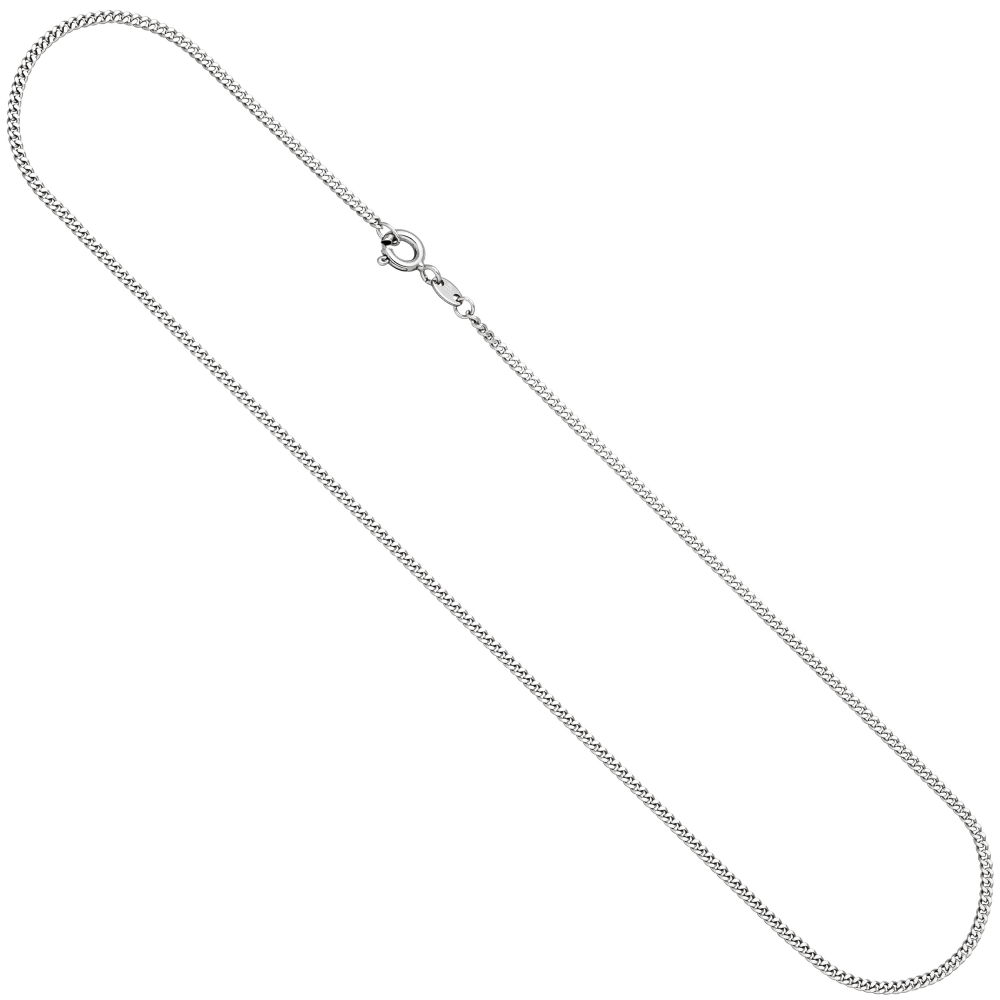 Panzerkette 333 Gold Weißgold 1,7 mm 42 cm Kette Halskette Weißgoldkette