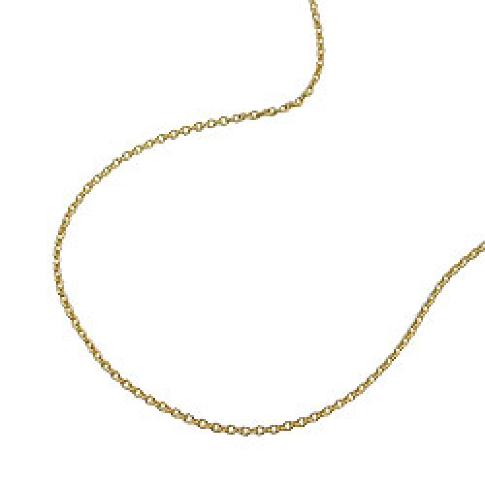 Kette 1,1mm Ankerkette rund 9Kt GOLD 45cm