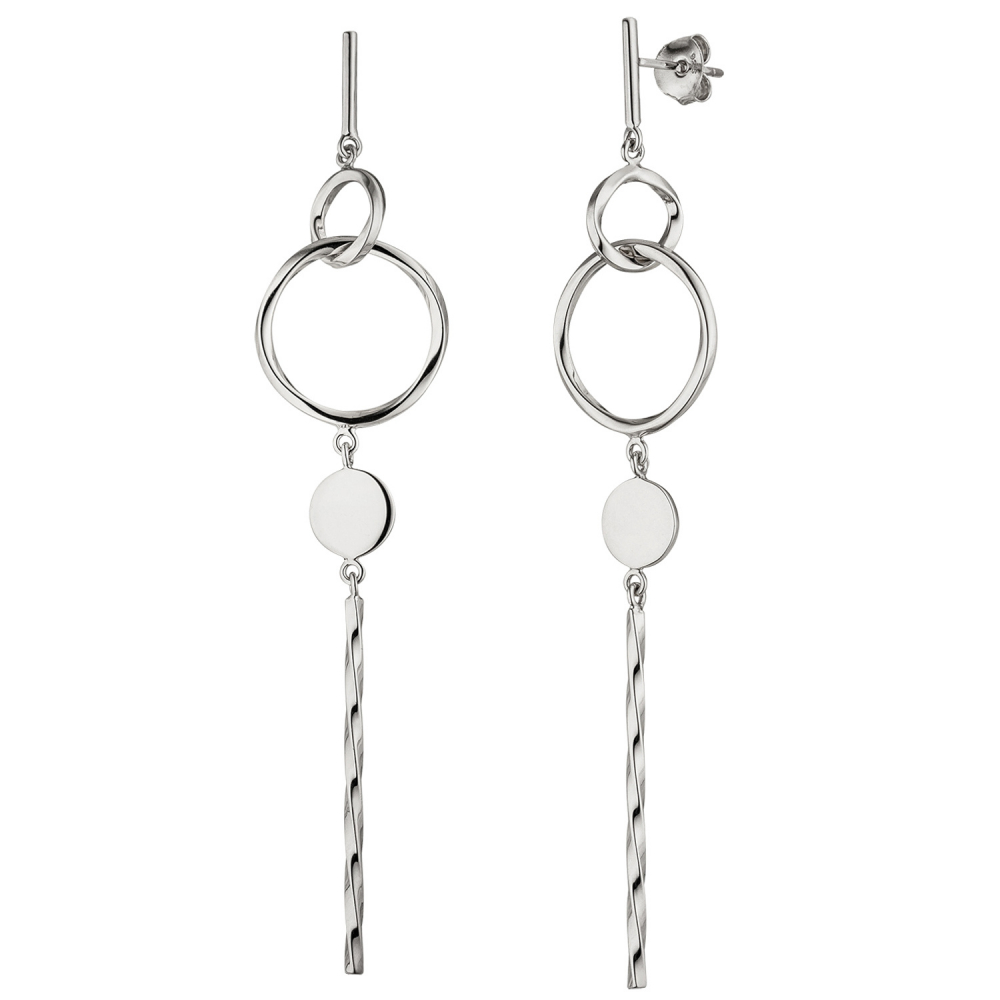 Ohrhänger lang 925 Sterling Silber Ohrringe Ohrstecker Silberohrringe