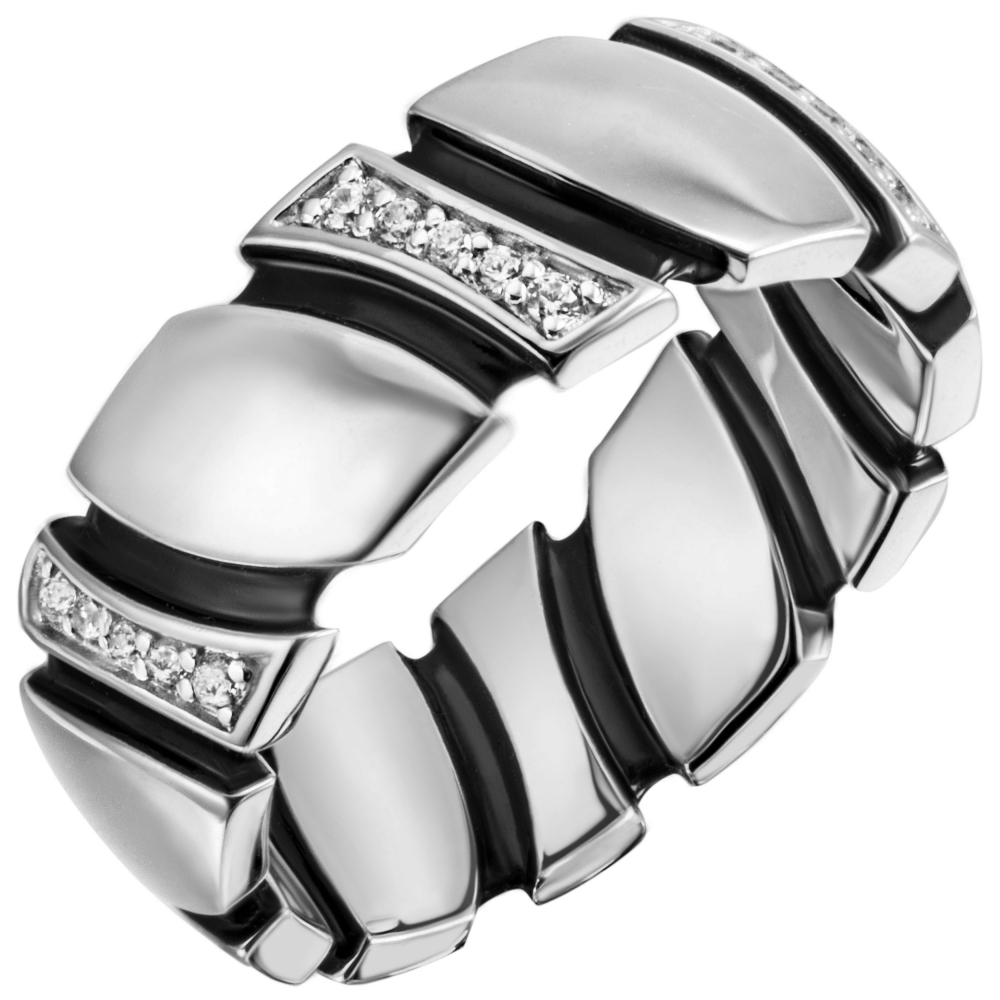 Damen Ring 925 Sterling Silber 30 Zirkonia Silberring - 52mm
