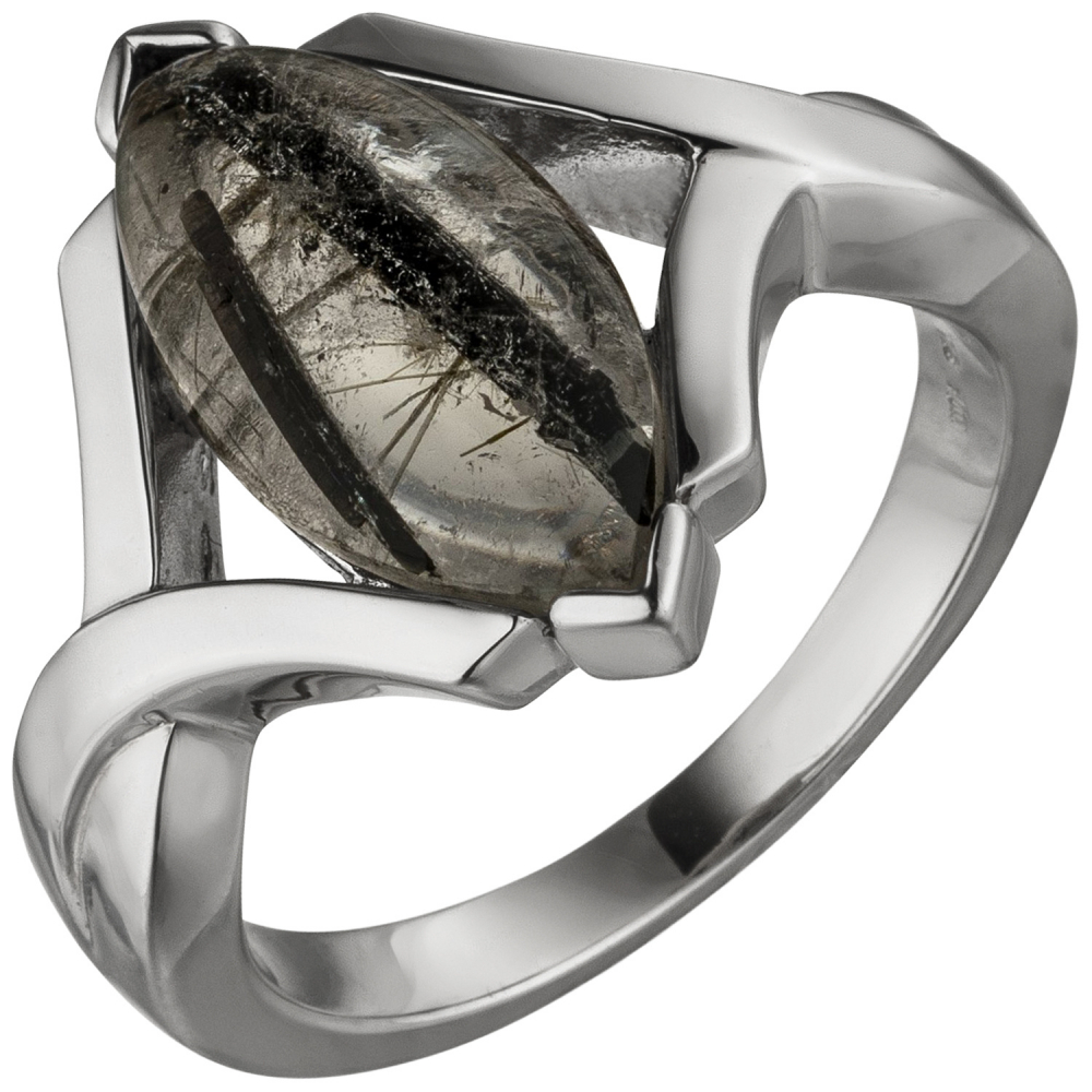 Damen Ring 925 Sterling Silber 1 Turmalinquarz - 58mm