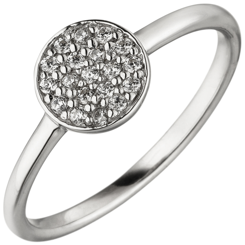 Damen Ring 925 Sterling Silber 19 Zirkonia Silberring - 60mm