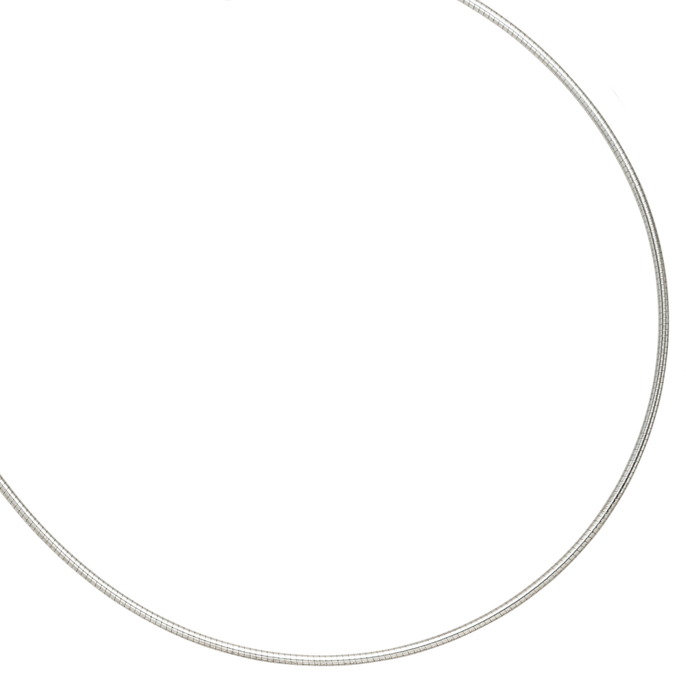 Halsreif 925 Sterling Silber 1,1 mm 40 cm Silberkette Karabiner