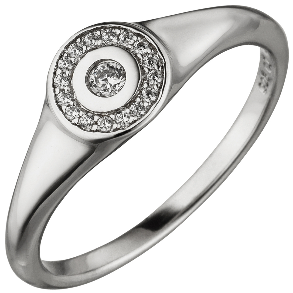 Damen Ring 925 Sterling Silber 17 Zirkonia Silberring - 52mm