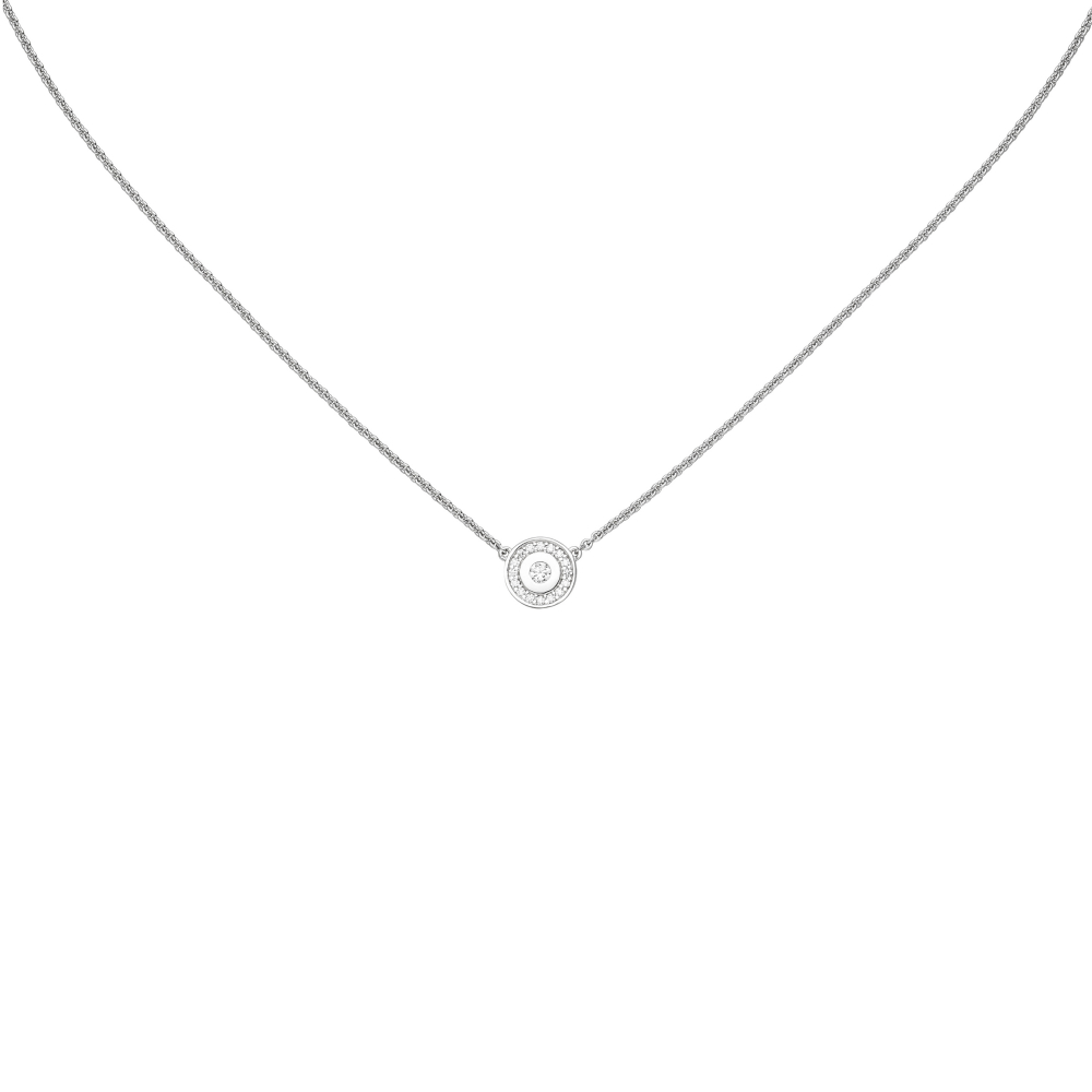 Collier Halskette 925 Sterling Silber 17 Zirkonia 45 cm Kette Silberkette