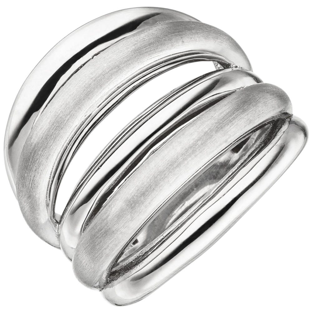 Damen Ring mehrreihig 925 Sterling Silber Silberring - 62mm